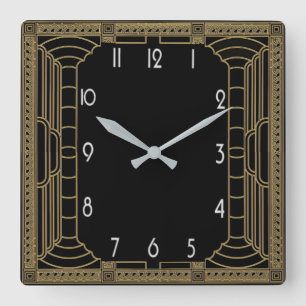 Art Deco Vierkante Klok