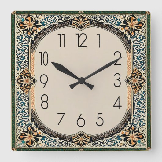 Art Deco Vierkante Klok (Voorkant)