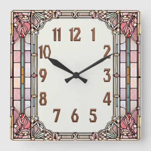 Art Deco Vierkante Klok