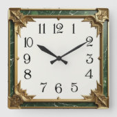 Art Deco Vierkante Klok (Voorkant)