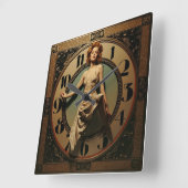 Art Deco Vierkante Klok (Hoek)