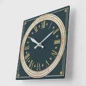 Art Deco Vierkante Klok (Hoek)
