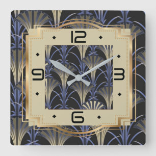 Art Deco Vierkante Klok