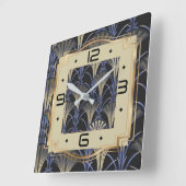 Art Deco Vierkante Klok (Hoek)