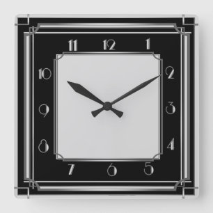 Art Deco Vierkante Klok