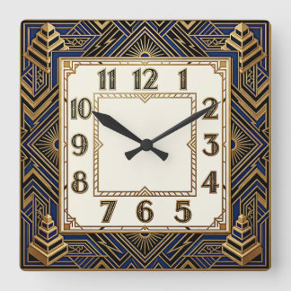 Art Deco Vierkante Klok