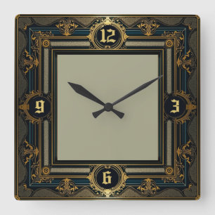 Art Deco Vierkante Klok