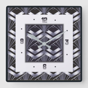 Art deco vierkante klok