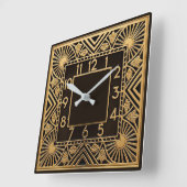 Art Deco Vierkante Klok (Hoek)