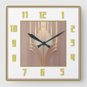 Art Deco Vierkante Klok