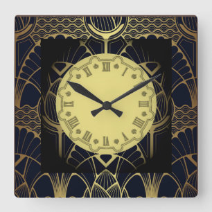 Art Deco Vierkante Klok