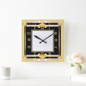 Art Deco Vierkante Klok (Huis)
