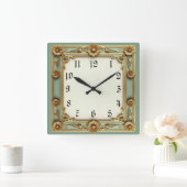 Art Deco Vierkante Klok (Huis)