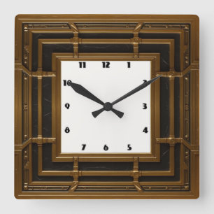 Art Deco Vierkante Klok