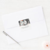 art deco vierkante sticker (Envelop)