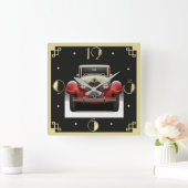 Art Deco vintage auto Vierkante Klok (Huis)