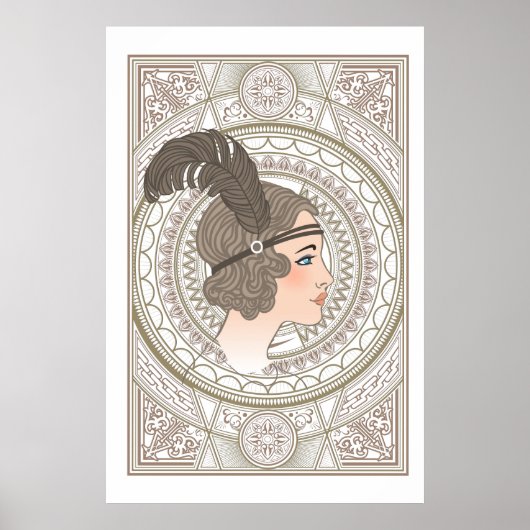 Art Déco Vintage Flapper (Devant)