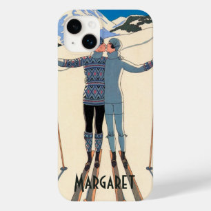 Art Deco Vintage, Geliefden in Sneeuw van George B Case-Mate iPhone 14 Plus Hoesje