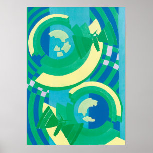 Art Déco vintage jazz pochoir jardin papillons