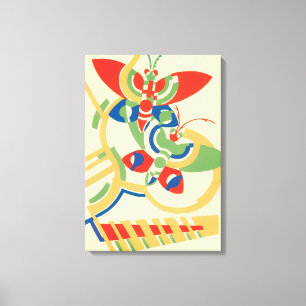 Art Déco vintage jazz pochoir jardin papillons