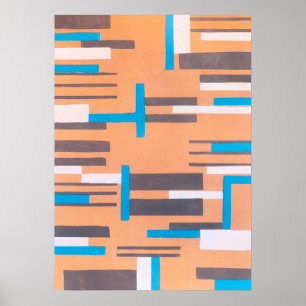 Art Déco vintage Jazz Pochoir, motif géométrique