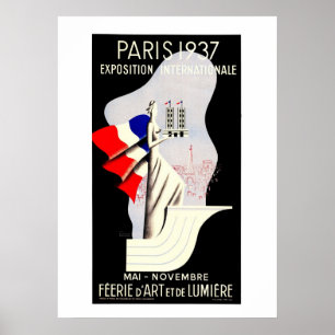 Art déco vintage Paris World expo 1937 53 x 73