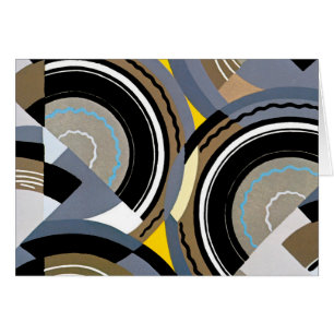 Art Déco Vintage Pochoir Jazz Formes Géométriques