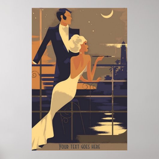 Art Deco vintage Poster (Voorkant)