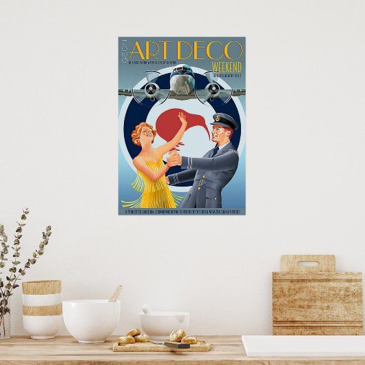 Art deco vintage poster (Keuken)