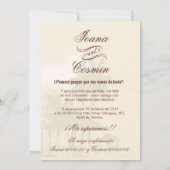 Art Deco Vintage Strand Bruiloft roze (Achterkant)