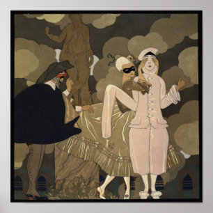 Art déco vintage, surprise par George Barbier