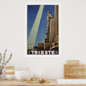 Art Déco vintage Trieste affiche de voyage italien (Cuisine)