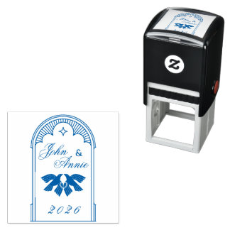Art Deco Vintage Trouwmerk Stempel