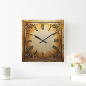 Art Deco Vintage Vierkante Klok (Huis)