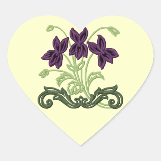 Art Deco Violet Sticker (Voorkant)