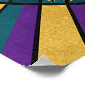 Art Deco Violinist Poster Purple and Gold Flapper (Coin)