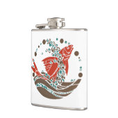 Art Deco Vis met bubbels Heupfles (Links)