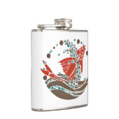 Art Deco Vis met bubbels Heupfles (Rechts)