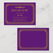 Art Deco-Visitekaartjes Visitekaartje (Voorkant / Achterkant)