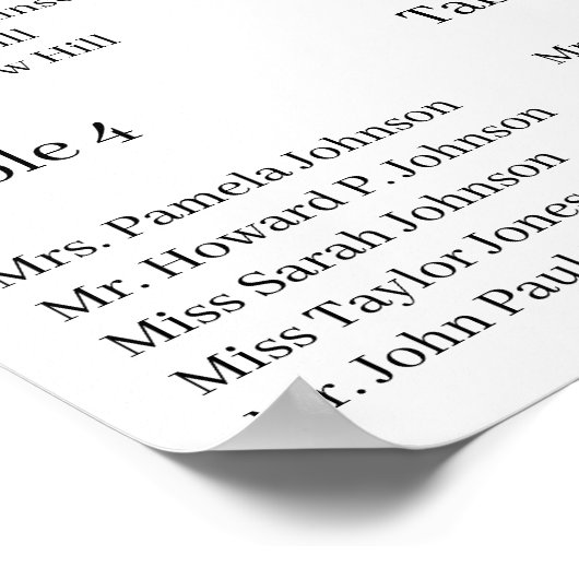 Art Deco Vlinder Bruiloft Zitkaarten Poster (Hoek)