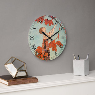  Art Deco, Vluchtige vogel van George Barbier Grote Klok