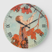  Art Deco, Vluchtige vogel van George Barbier Grote Klok (Voorkant)