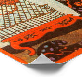 Art Deco, Vluchtige vogel van George Barbier Poster (Hoek)