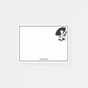 Art Deco vrouw met grote hoed handschoenen RL Post-it® Notes