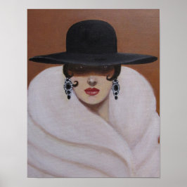 ART DECO VROUW POSTER