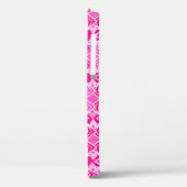 Art Deco Wallpaper Patroon, Fuchsia Pink Case-Mate iPhone Case (Achterkant / Links)