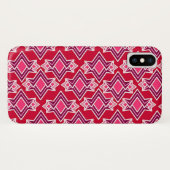 Art Deco Wallpaper Pattern, Bourgogne Case-Mate iPhone Case (Achterkant (horizontaal))