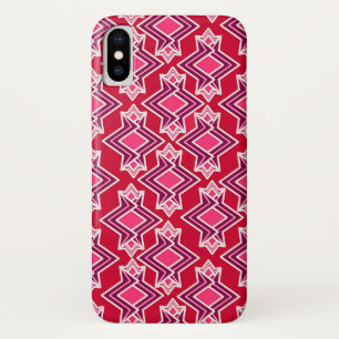 Art Deco Wallpaper Pattern, Bourgogne iPhone X Hoesje