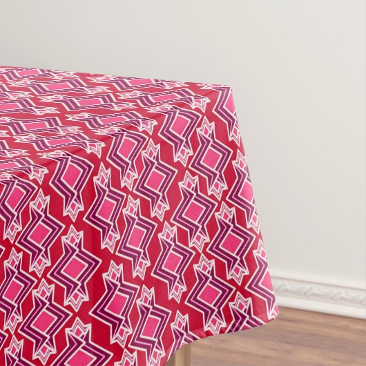 Art Deco Wallpaper Pattern, Bourgogne Tafelkleed (Voorbeeld)