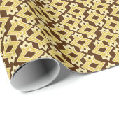 Art Deco Wallpaper Pattern, Brown and Gold Cadeaupapier (Rol Hoek)
